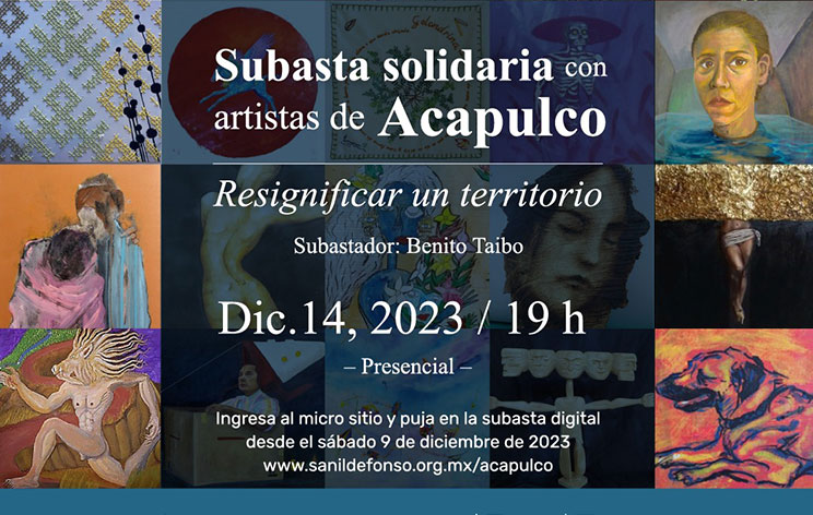 Subasta solidaria con artistas de Acapulco